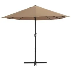 Parasol D'extérieur Et Poteau En Aluminium 460 X 270 Cm Taupe -Mobilier De Jardin parasol d exterieur et poteau en aluminium 460 x 270 cm taupe 3666722325998 979548