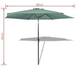 Parasol De Jardin 3 M Vert -Mobilier De Jardin parasol de jardin 3 m vert 8718475873501 1408950