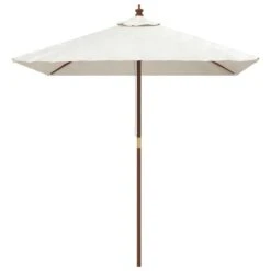 Parasol De Jardin Avec Mât En Bois Sable 198x198x231 Cm 11 Parasol De Jardin Avec Mât En Bois Sable 198x198x231 Cm -Mobilier De Jardin parasol de jardin avec mat en bois sable 198x198x231 cm 3666722921961 1511471