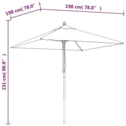 Parasol De Jardin Avec Mât En Bois Sable 198x198x231 Cm 15 Parasol De Jardin Avec Mât En Bois Sable 198x198x231 Cm -Mobilier De Jardin parasol de jardin avec mat en bois sable 198x198x231 cm 3666722921961 1511475