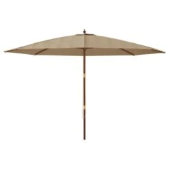 Parasol De Jardin Avec Mât En Bois Taupe 400x273 Cm -Mobilier De Jardin parasol de jardin avec mat en bois taupe 400x273 cm 8720845760625 1515902