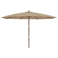 Parasol De Jardin Avec Mât En Bois Taupe 400x273 Cm -Mobilier De Jardin parasol de jardin avec mat en bois taupe 400x273 cm 8720845760625 1515903