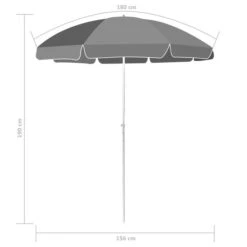 Parasol De Plage 180 Cm Anthracite -Mobilier De Jardin parasol de plage 180 cm anthracite 8718475708216 1008474