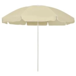 Parasol De Plage Jaune Sable 240 Cm