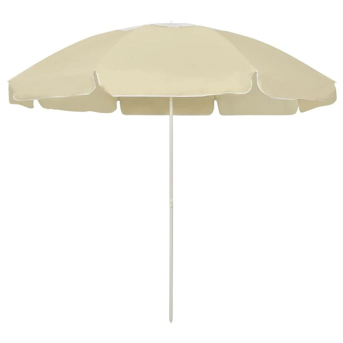 Parasol De Plage Jaune Sable 240 Cm 3 Parasol De Plage Jaune Sable 240 Cm
