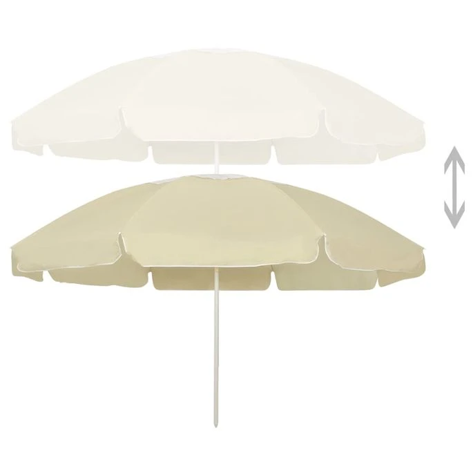 Parasol De Plage Jaune Sable 240 Cm 4 Parasol De Plage Jaune Sable 240 Cm – Image 2