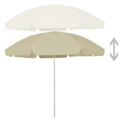 Parasol De Plage Jaune Sable 300 Cm 10 Parasol De Plage Jaune Sable 300 Cm -Mobilier De Jardin parasol de plage jaune sable 300 cm 3666722352987 946223