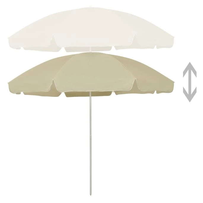 Parasol De Plage Jaune Sable 300 Cm 5 Parasol De Plage Jaune Sable 300 Cm – Image 3