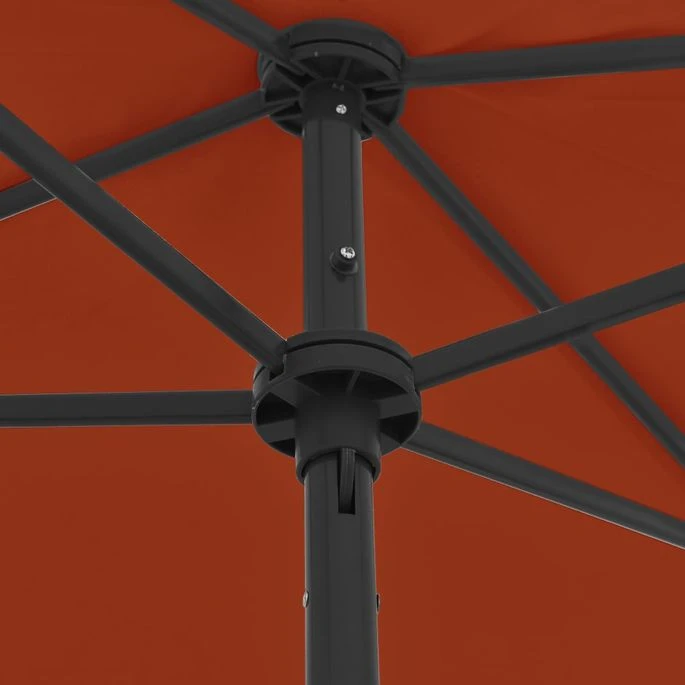 Parasol De Plage Terre Cuite 180x120 Cm 5 Parasol De Plage Terre Cuite 180x120 Cm – Image 3