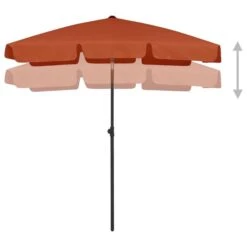 Parasol De Plage Terre Cuite 180x120 Cm 14 Parasol De Plage Terre Cuite 180x120 Cm -Mobilier De Jardin parasol de plage terre cuite 180x120 cm 3666722352857 946329