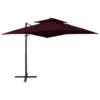 Parasol Déporté à Double Toit 250x250 Cm Rouge Bordeaux -Mobilier De Jardin parasol deporte a double toit 250x250 cm rouge bordeaux 3666722356954 941806