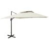 Parasol Déporté à Double Toit 300x300 Cm Sable 1 Parasol Déporté à Double Toit 300x300 Cm Sable -Mobilier De Jardin parasol deporte a double toit 300x300 cm sable 3666722356855 941886