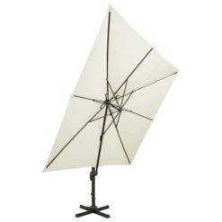Parasol Déporté à Double Toit 300x300 Cm Sable 13 Parasol Déporté à Double Toit 300x300 Cm Sable -Mobilier De Jardin parasol deporte a double toit 300x300 cm sable 3666722356855 941888