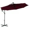 Parasol Déporté à LED Et Mât En Acier Rouge Bordeaux 1 Parasol Déporté à LED Et Mât En Acier Rouge Bordeaux -Mobilier De Jardin parasol deporte a led et mat en acier rouge bordeaux 3666722313865 991658