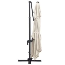 Parasol Déporté Avec Lumières LED Aluminium 400x300 Cm Sable -Mobilier De Jardin parasol deporte avec lumieres led aluminium 400x300 cm sable 8719883759050 585163