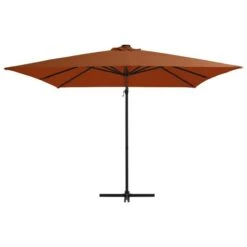 Parasol Déporté Avec Lumières LED Terre Cuite 250x250 Cm 13 Parasol Déporté Avec Lumières LED Terre Cuite 250x250 Cm -Mobilier De Jardin parasol deporte avec lumieres led terre cuite 250x250 cm 3666722313933 991599