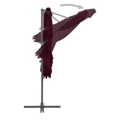 Parasol Déporté Avec Mât En Acier Rouge Bordeaux 250x250 Cm -Mobilier De Jardin parasol deporte avec mat en acier rouge bordeaux 250x250 cm 3666722357319 941455