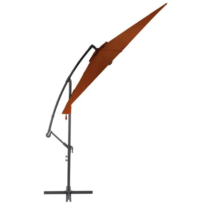 Parasol Déporté Avec Mât En Aluminium Terre Cuite 300 Cm 2 5 Parasol Déporté Avec Mât En Aluminium Terre Cuite 300 Cm 2 – Image 3