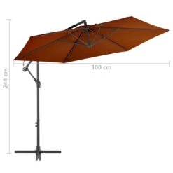 Parasol Déporté Avec Mât En Aluminium Terre Cuite 300 Cm 2 17 Parasol Déporté Avec Mât En Aluminium Terre Cuite 300 Cm 2 -Mobilier De Jardin parasol deporte avec mat en aluminium terre cuite 300 cm 3666722354325 944349