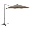 Parasol Déporté Avec Mât Et Lumières LED Taupe 300 Cm 1 Parasol Déporté Avec Mât Et Lumières LED Taupe 300 Cm -Mobilier De Jardin parasol deporte avec mat et lumieres led taupe 300 cm 3666722394574 890076
