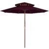 Parasol Double Avec Mât En Bois Rouge Bordeaux 270 Cm 1 Parasol Double Avec Mât En Bois Rouge Bordeaux 270 Cm -Mobilier De Jardin parasol double avec mat en bois rouge bordeaux 270 cm 3666722354257 944392