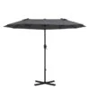 Parasol Droit 2 Tetes 3 X 1,8 M - Mât Et Baleines En Acier - Polyester 180gr - Gris -Mobilier De Jardin parasol droit 2 tetes 3 x 1 8 m mat et baleines en acier polyester 180gr gris 3612408256230 715561