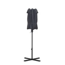 Parasol Droit 2 Tetes 3 X 1,8 M - Mât Et Baleines En Acier - Polyester 180gr - Gris -Mobilier De Jardin parasol droit 2 tetes 3 x 1 8 m mat et baleines en acier polyester 180gr gris 3612408256230 715562