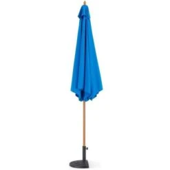 Parasol En Bois Rond Et Polyester 160g/m² - Arc 3 M - Bleu Profond -Mobilier De Jardin parasol en bois rond et polyester 160g m arc 3 m bleu profond 3612408026741 534742