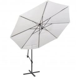 Parasol En Porte-à-faux 3,5 M Blanc Sable 12 Parasol En Porte-à-faux 3,5 M Blanc Sable -Mobilier De Jardin parasol en porte a faux 3 5 m blanc sable 3666722604833 974088