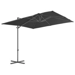 Parasol En Porte-à-faux Avec Mât En Acier 250x250 Cm Anthracite 13 Parasol En Porte-à-faux Avec Mât En Acier 250x250 Cm Anthracite -Mobilier De Jardin parasol en porte a faux avec mat en acier 250x250 cm anthracite 3666722326421 979094