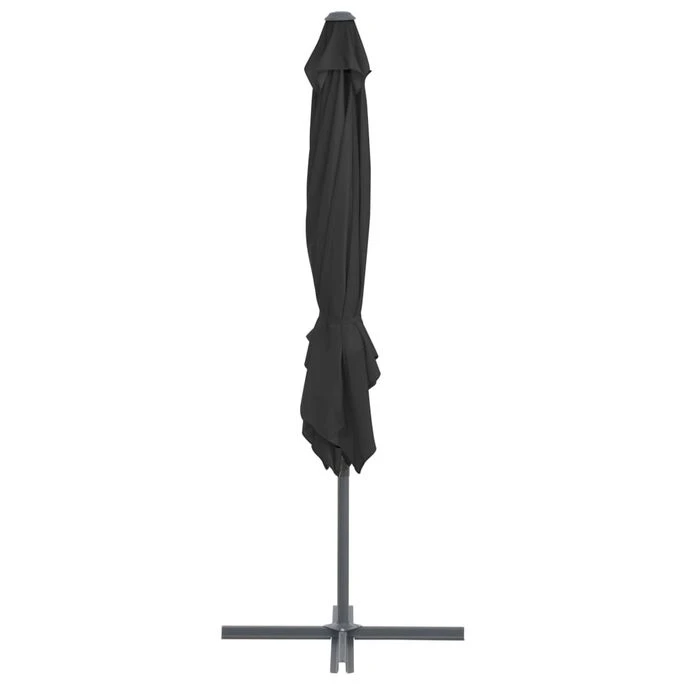 Parasol En Porte-à-faux Avec Mât En Acier 250x250 Cm Anthracite 7 Parasol En Porte-à-faux Avec Mât En Acier 250x250 Cm Anthracite – Image 5