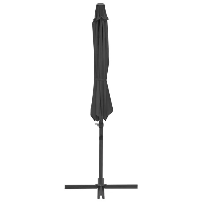 Parasol En Porte-à-faux Avec Mât En Acier Anthracite 300 Cm 7 Parasol En Porte-à-faux Avec Mât En Acier Anthracite 300 Cm – Image 5