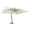 Parasol En Porte-à-faux Avec Mât En Bois 400x300 Cm Blanc Sable 1 Parasol En Porte-à-faux Avec Mât En Bois 400x300 Cm Blanc Sable -Mobilier De Jardin parasol en porte a faux avec mat en bois 400x300 cm blanc sable 3666722922005 1513889