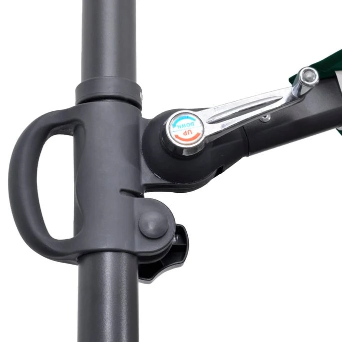 Parasol En Porte-à-faux Rond Aluminium Vert 3m 6 Parasol En Porte-à-faux Rond Aluminium Vert 3m – Image 4