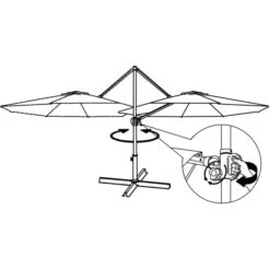 Parasol En Porte-à-faux Rond Aluminium Vert 3m 16 Parasol En Porte-à-faux Rond Aluminium Vert 3m -Mobilier De Jardin parasol en porte a faux rond aluminium vert 3m 8718475977650 1353857