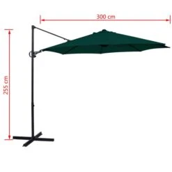 Parasol En Porte-à-faux Rond Aluminium Vert 3m 17 Parasol En Porte-à-faux Rond Aluminium Vert 3m -Mobilier De Jardin parasol en porte a faux rond aluminium vert 3m 8718475977650 1353858