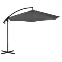 Parasol En Porte-à-feux Avec Poteau Acier 300 Cm Anthracite -Mobilier De Jardin parasol en porte a feux avec poteau acier 300 cm anthracite 3666722325943 979582