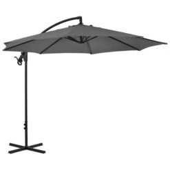 Parasol En Porte-à-feux Avec Poteau Acier 300 Cm Anthracite -Mobilier De Jardin parasol en porte a feux avec poteau acier 300 cm anthracite 3666722325943 979583