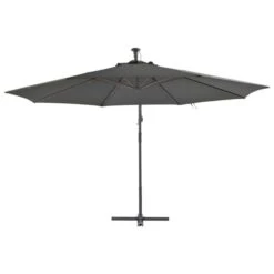 Parasol En Porte-à-feux Et Poteau Métallique 350 Cm Anthracite -Mobilier De Jardin parasol en porte a feux et poteau metallique 350 cm anthracite 3666722312974 992483