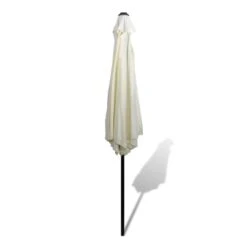 Parasol Sable Blanc Avec Poteau En Acier 3m -Mobilier De Jardin parasol sable blanc avec poteau en acier 3m 3666722331845 973381