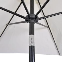 Parasol Sable Blanc Avec Poteau En Acier 3m -Mobilier De Jardin parasol sable blanc avec poteau en acier 3m 3666722331845 973382
