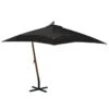 Parasol Suspendu Avec Mât Noir 3x3 M Bois De Sapin Massif -Mobilier De Jardin parasol suspendu avec mat noir 3x3 m bois de sapin massif 3666722354110 944521