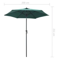 Parasol Vert 200x211 Cm Aluminium -Mobilier De Jardin parasol vert 200x211 cm aluminium 3666722776738 584904