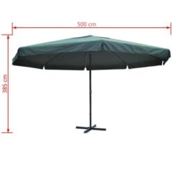 Parasol Vert Aluminium 500 Cm 11 Parasol Vert Aluminium 500 Cm -Mobilier De Jardin parasol vert aluminium 500 cm 3666722883320 992334