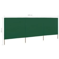 Paravent 3 Panneaux Tissu 400 X 160 Cm Vert -Mobilier De Jardin paravent 3 panneaux tissu 400 x 160 cm vert 3666722883283 585067