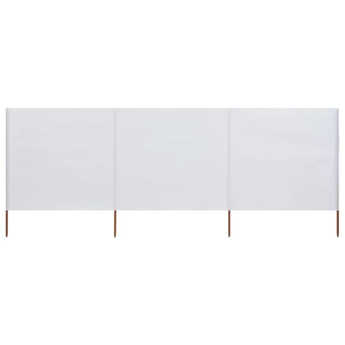 Paravent 3 Panneaux Tissu 400 X 80 Cm Blanc Sable 3 Paravent 3 Panneaux Tissu 400 X 80 Cm Blanc Sable