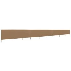 Paravent 9 Panneaux Tissu 1200 X 80 Cm Taupe -Mobilier De Jardin paravent 9 panneaux tissu 1200 x 80 cm taupe 3666722521260 584961