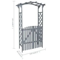 Pergola Avec Portail Gris 120x60x206 Cm Bois De Sapin Massif 13 Pergola Avec Portail Gris 120x60x206 Cm Bois De Sapin Massif -Mobilier De Jardin pergola avec portail gris 120x60x206 cm bois de sapin massif 8719883979465 1165604