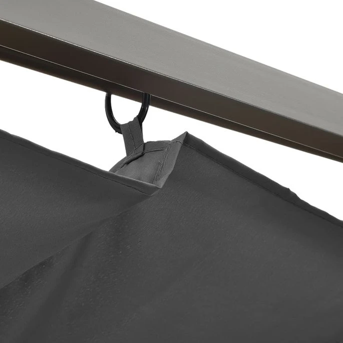Pergola Avec Toit Rétractable Anthracite 3x3 M Acier 180 G/m² 7 Pergola Avec Toit Rétractable Anthracite 3x3 M Acier 180 G/m² – Image 5