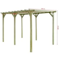 Pergola De Jardin 4 X 2 X 2 M Bois De Pin Imprégné -Mobilier De Jardin pergola de jardin 4 x 2 x 2 m bois de pin impregne 8718475557890 1212521